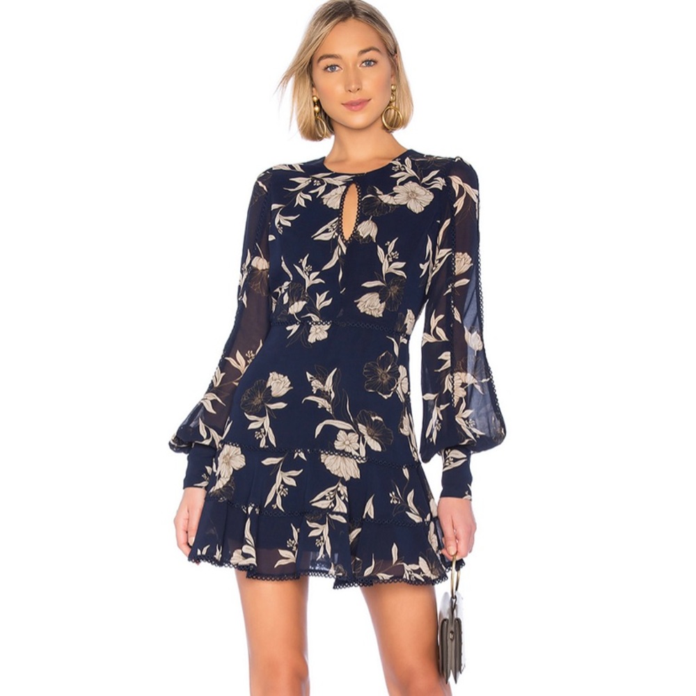 Tammy Dress In Navy Floral